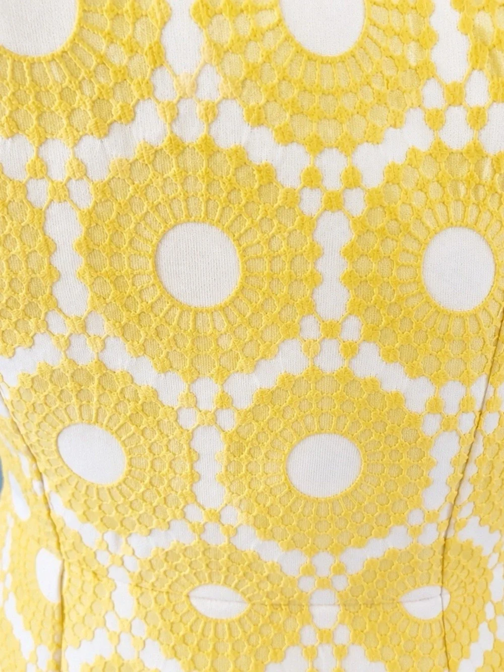 Kensie Yellow Patterned Sleeveless Midi Dress